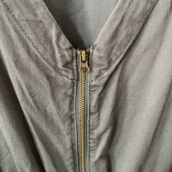 Universal Thread Gray Canvas Zipper Mini Dress - Picture 5 of 6